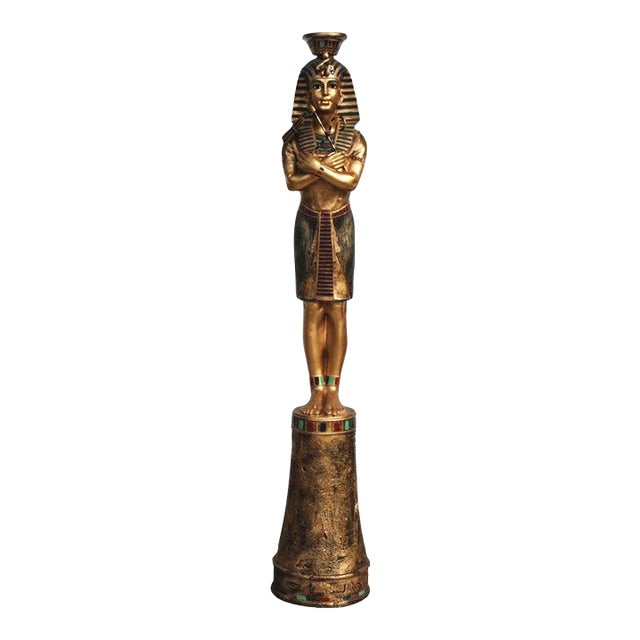 Egyptian Pharaoh Statue Floor Lamp For Sale