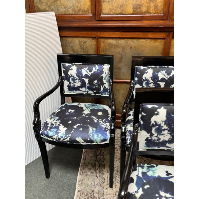 Textile Roberto Barahona Bespoke Dining Room Chairs, Set of Four For Sale - Image 7 of 12