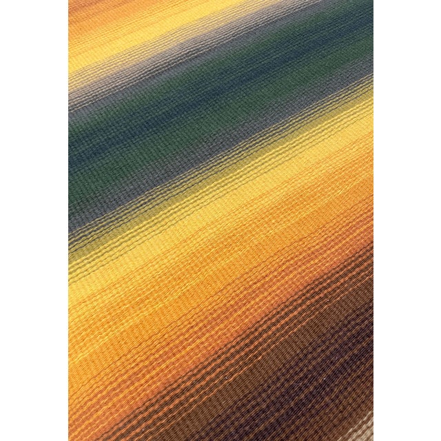 Mid-Century Modern Wool Wall Hanging Tapestry with Rentukka Colors Design by Ulpu Räty, Tampere, Finland, 1960s For Sale - Image 12 of 18