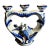 Blue and White Porcelain Heart Shaped Candelabra With Two Doves For Sale