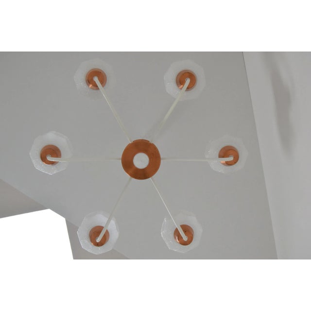 Metal Mid-Century Chandelier from Drukov, 1970s For Sale - Image 7 of 9