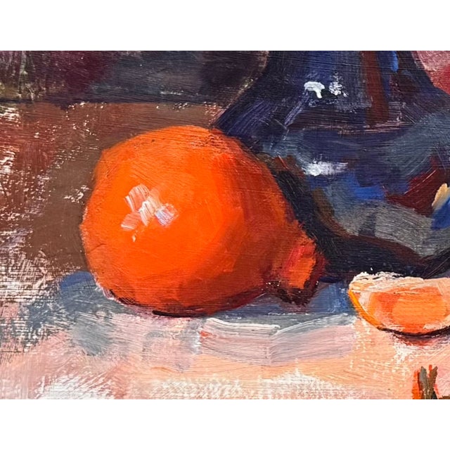 "Copper Teapot With Apple and Orange" Oil Painting by Bruce Williamson For Sale In Austin - Image 6 of 13