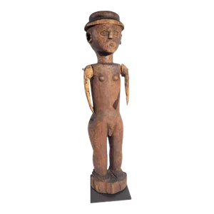 19Thc Hand Carved Gentleman Sculpture / Whirlygig