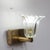 Brass Set of 3 Art Decò Barovier & Toso Wall Light Murano Art Glass and Brass, 1940s For Sale - Image 8 of 14