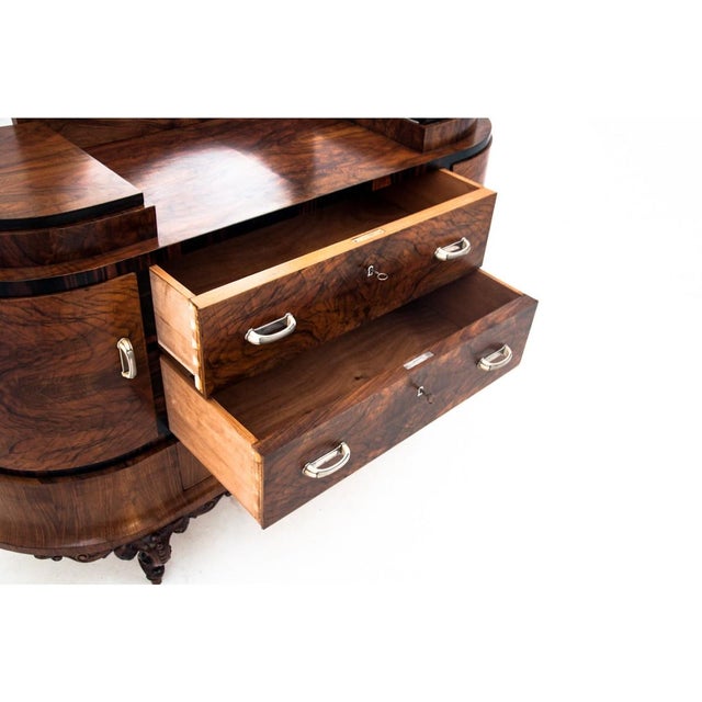 Brown Vintage Art Deco Italian Dressing Table, 1920s For Sale - Image 8 of 18