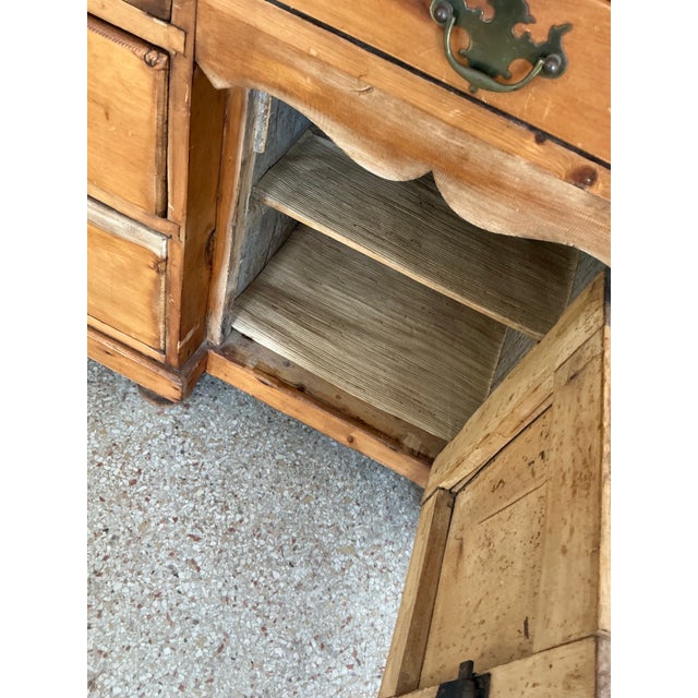 Vintage Primitive Pine Hutch For Sale - Image 4 of 12