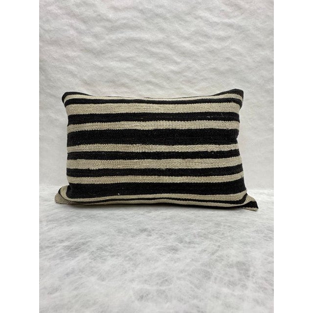 Turkish Hemp Pillow Cushion Natural Beige Black Pillow Cushion Cover 16" x 24" #30194 Enhance your home decor with our...