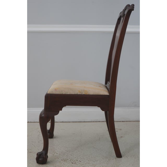 Chippendale Pair of Henkel Harris Mahogany Dining Chairs For Sale - Image 3 of 18