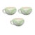 Ceramic Cabbage Ware Green and Cream Coffee Cups or Soup Mugs - Set of 3 For Sale - Image 7 of 7