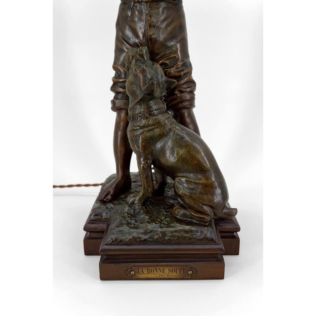 Art Nouveau The Good Soup Lamp by Victor Rousseau, 1900s For Sale - Image 12 of 18