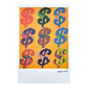After Andy Warhol, 9x Dollar Sign, 1980s, Lithograph