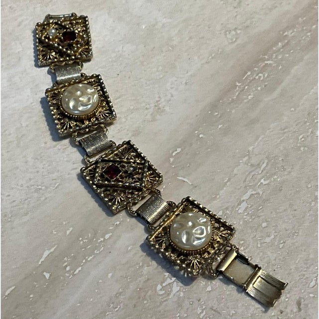 Vintage Victorian Ornate Bracelet For Sale In West Palm - Image 6 of 12
