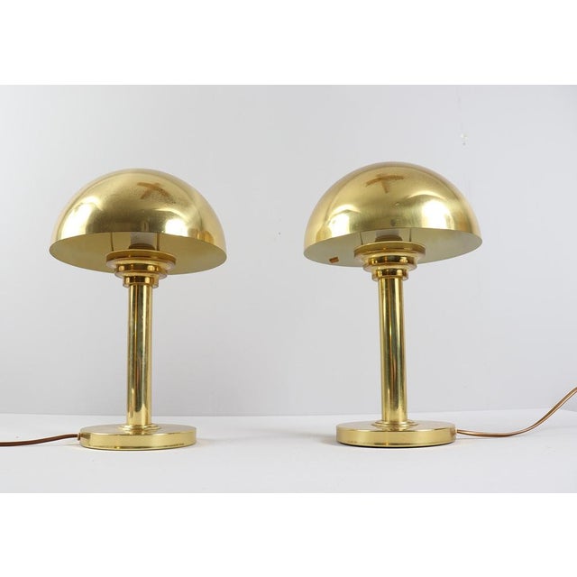 Art Deco Style Mushroom Table Lamps from WSB, Germany, 1970s, Set of 2 For Sale - Image 9 of 11