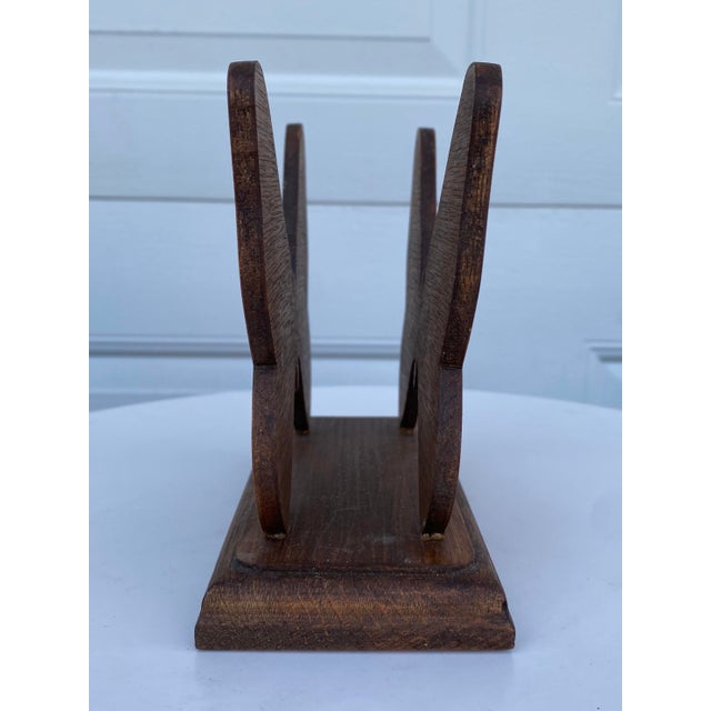 Late 20th Century Handmade Wooden Butterfly Letter Organizer For Sale - Image 4 of 6