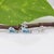 Modern 1.9ct Aquamarine Drop Earrings With Lab Grown Diamond Accents: Solid 14k Gold, A Pair For Sale - Image 3 of 5