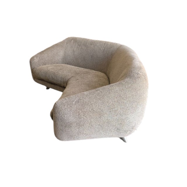 Vladimir Kagan for Weiman--Attributed-- Tangent Biomorphic Wide-Body Sofa. Highly sought after. Literature: The Complete...
