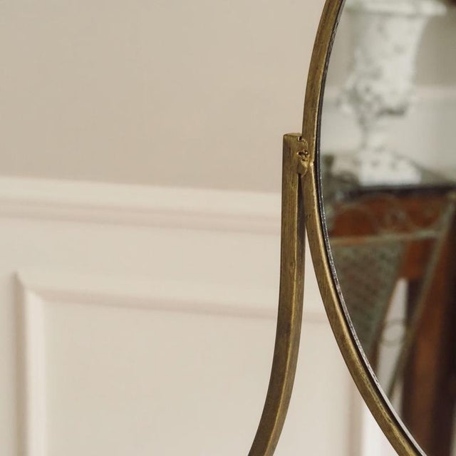 Console Table with Swiveling Round Mirror For Sale - Image 4 of 9