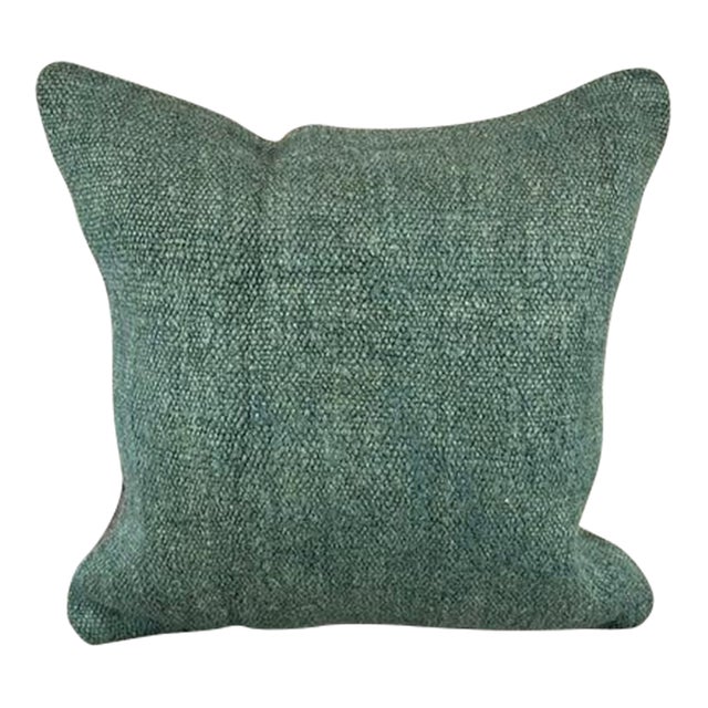 20 x 20 Hemp Pillow Turkish Cushion Natural Green Pillow Cushion Cover For Sale