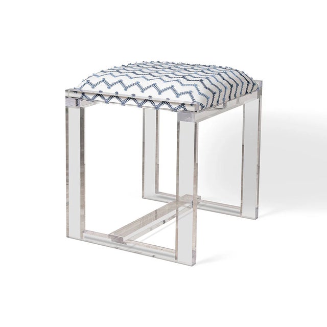 Mid-Century Modern Glencoe Mozzi Lucite Bench For Sale - Image 3 of 7