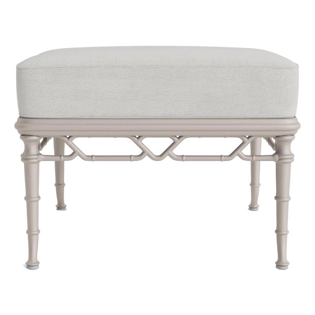 Brown Jordan Calcutta Ottoman, Dove frame with Fusion Dove fabric For Sale