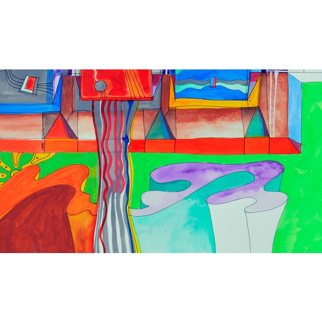 Pop Art Psychedelic Handbags - Surreal Visionary Landscape by Michael William Eggleston For Sale - Image 3 of 6