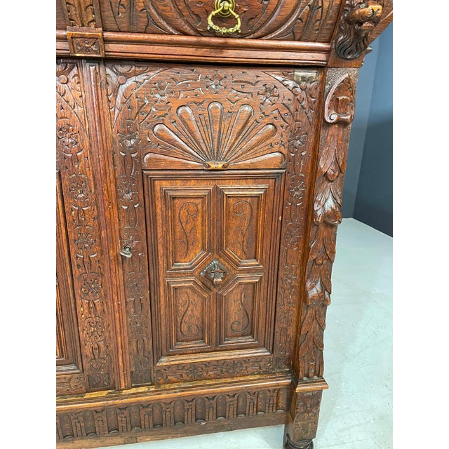 20th Century Carved Wooden Cabinet, 1940s For Sale - Image 15 of 17