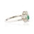 Green Vintage-Inspired Natural Emerald Diamond Sunburst Halo Ring in 18k Gold Size 4 For Sale - Image 8 of 16