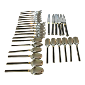 1990s Oneida Silver "Midnight" Stainless Flatware - 30 pcs