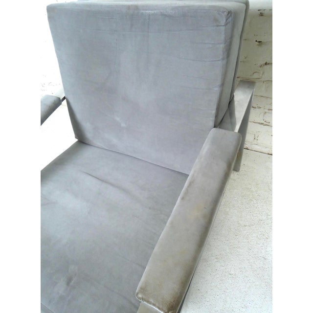 Metal Vintage Mid-Century Attributed to Milo Baughman Flat Bar Lounge Chair For Sale - Image 7 of 9