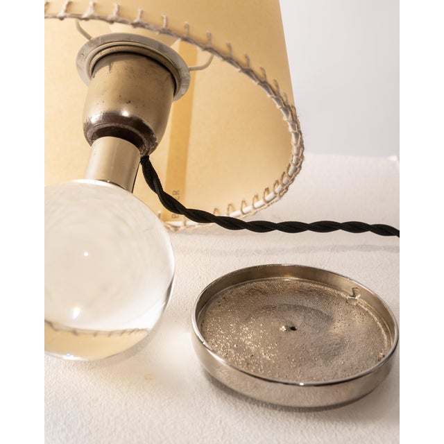 Model 7706 Adjustable Table Lamp by Jacques Adnet for Baccarat, 1930s For Sale - Image 9 of 11