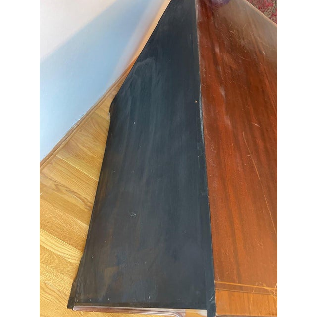 Wood Antique Mahogany Serpentine Chest of Drawers With Satinwood Inlay For Sale - Image 7 of 10