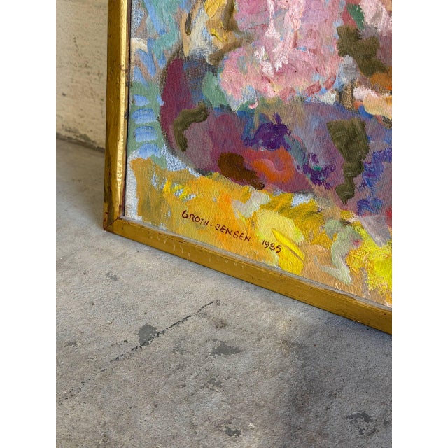 Jens Peter Groth-Jensen Oil Painting on Canvas Danish 1985 For Sale - Image 4 of 10
