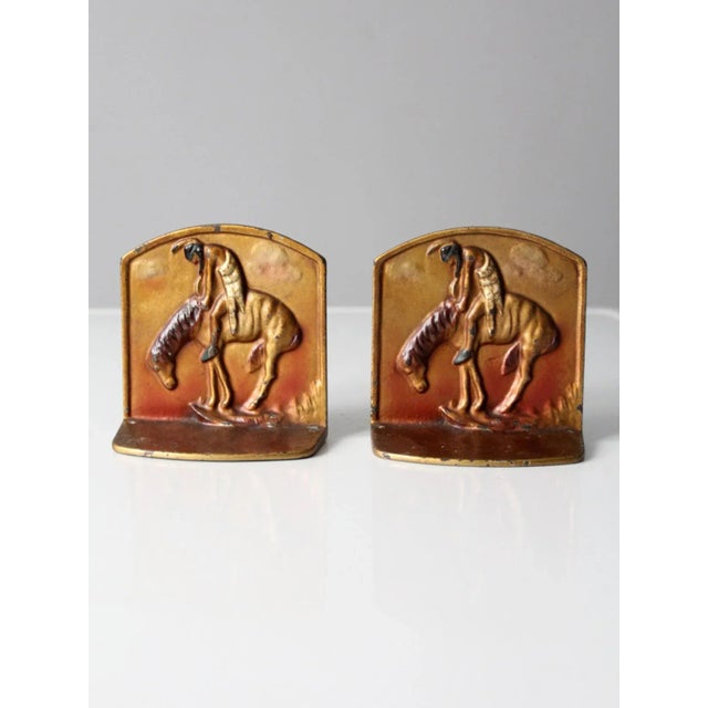 Vintage End of Trail Bookends For Sale - Image 11 of 11