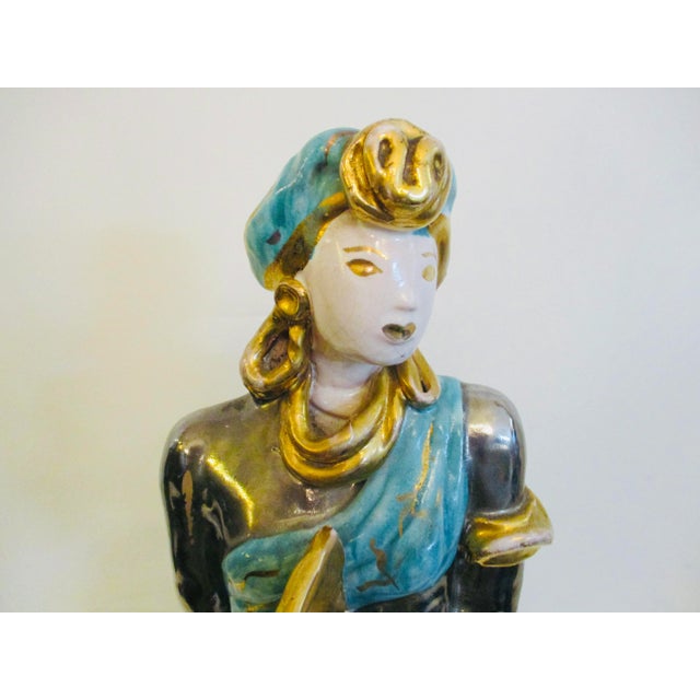 Cerulean Mid-Century Italian Terra Cotta Dancer For Sale - Image 8 of 9