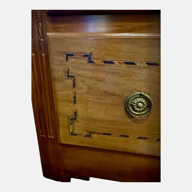 Wood Early 20th Century Louis XVI Chest of Drawers With Inlaid Details For Sale - Image 7 of 7