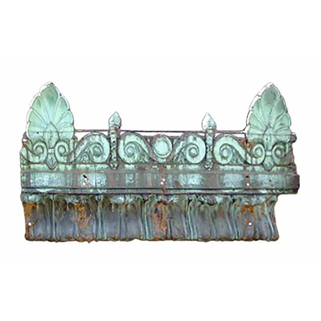 Early 20th Century Antique Oxidized Copper Building Fragment Beaux-Arts Style Repousse For Sale - Image 5 of 12