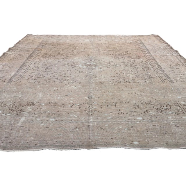 Shabby Chic Mid 20th Century Distressed Vintage Persian Rug, 6'4 X 9'7 For Sale - Image 3 of 10