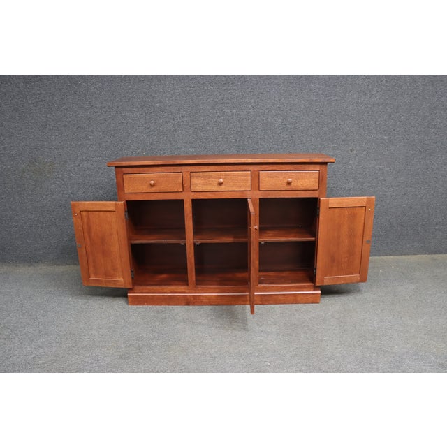 Brown Hunt Country Furniture Brandywine Hall Quarter Sawn Oak Buffet For Sale - Image 8 of 18