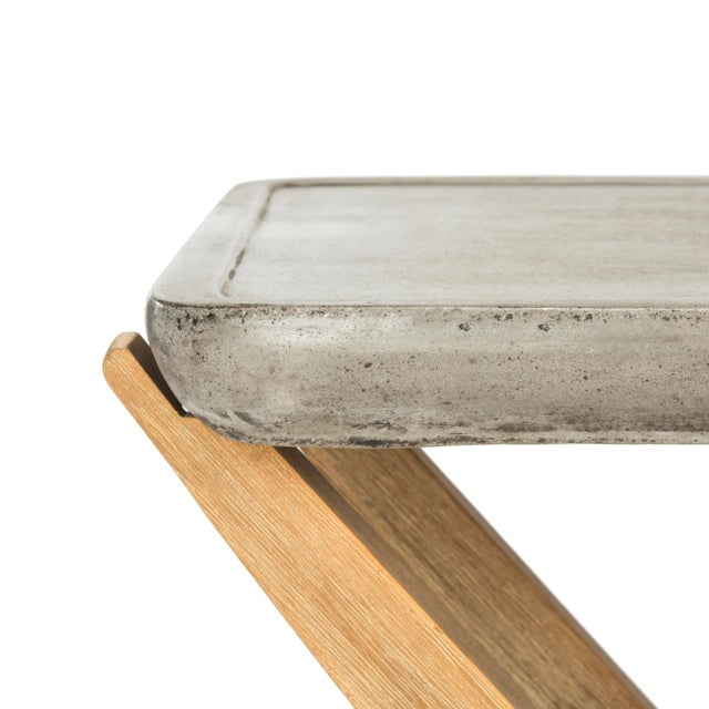 Indoor & Outdoor Modern Concrete 29.53-Inch H Console in Dark Grey For Sale In Philadelphia - Image 6 of 10