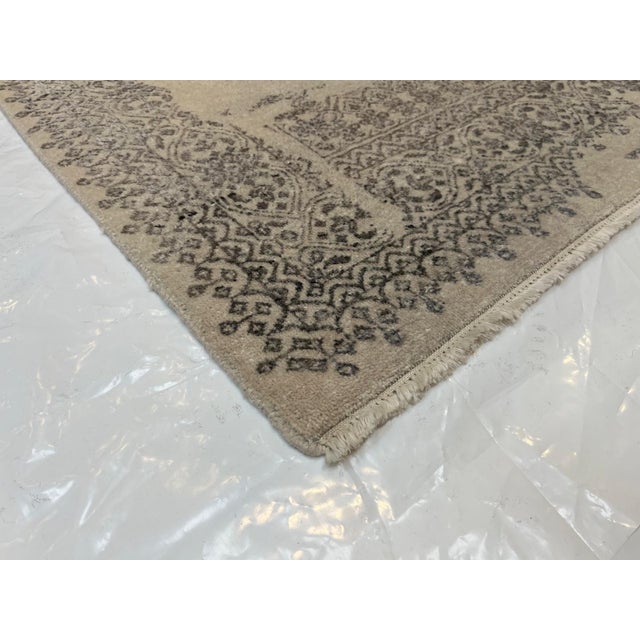 2000 - 2009 Silk and Wool Modern Style Rug ,9'10" X 13'10" For Sale - Image 5 of 5