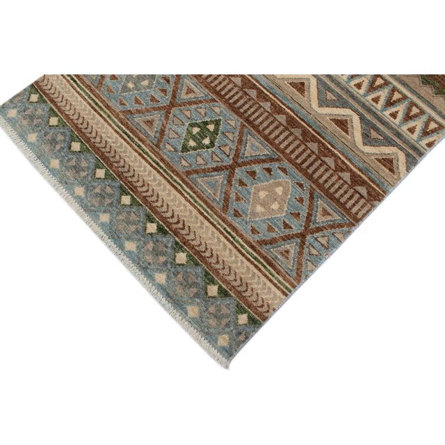 Late 20th Century Tribal Brown/Beige Wool Runner 3'1'' X 9'8'' For Sale In New York - Image 6 of 10