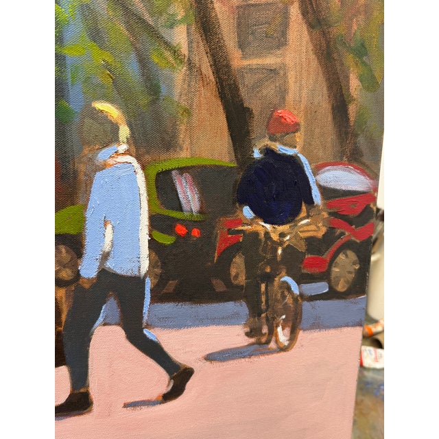 Red And Another Hundred People Getting Off of the Train by Chicago Artist George T. Chakos For Sale - Image 8 of 11