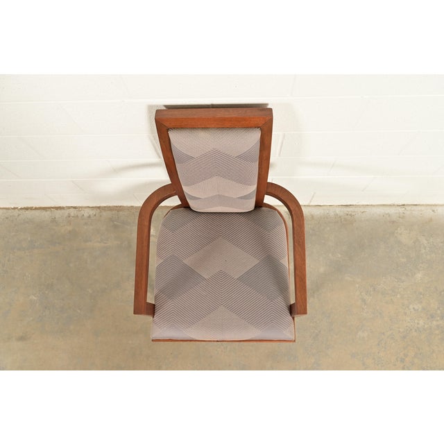 1950s Frank Lloyd Wright for Heritage Henredon Taliesin High Back Armchair, 1950s For Sale - Image 5 of 10