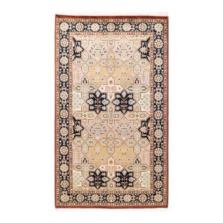Mogul, One-of-a-Kind Hand-Knotted Area Rug in Orange, 3' 0" x 5' 2" For Sale