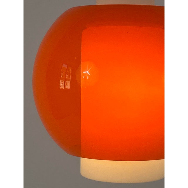 Mid-Century Pendant Lamp in Metal and Opaline Glass from Bünte & Remmler, Germany, 1960s For Sale - Image 6 of 18