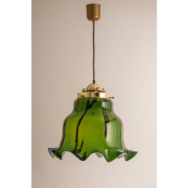 Grenn glass pendant light by peill & putzler, manufactured in germany, circa the 1970s. High quality and in very good...