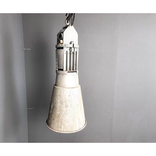 1950s Large Industrial Pendant Lamp by Mazda, 1950s For Sale - Image 5 of 14