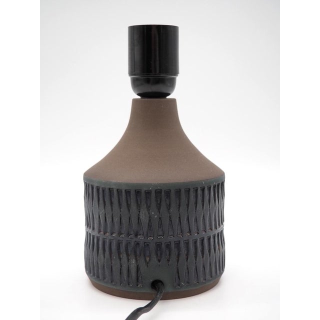 1960s Handmade Blue Ceramic Table Lamp by Tomas Anagrius for Kvidinge Keramik, Sweden, 1960s For Sale - Image 5 of 10