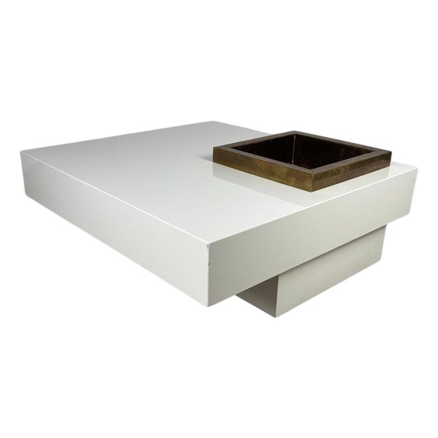 Low Table with Copper Drink Holder, 1960s For Sale