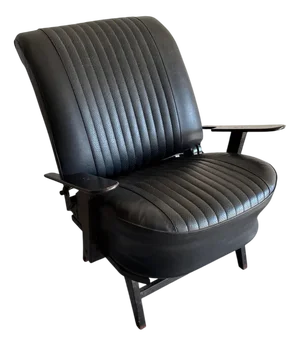 Vintage Racing Chair in Black Imitation Leather